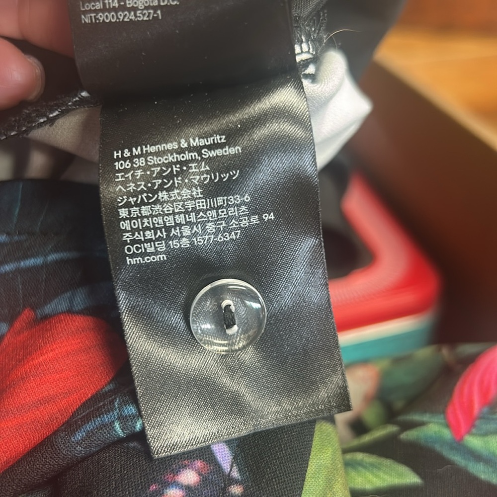 H&M Black Floral Jumpsuit with Spaghetti Straps and Ruffle - Picture 12 of 12
